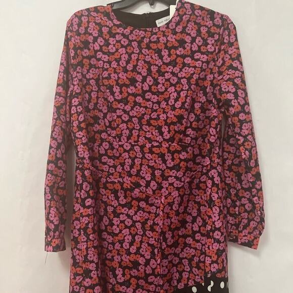 PAPER PARACHUTE MIXED BOTANICAL POLKA DOT MAXI DRESS NWT SIZE L - Picture 6 of 11